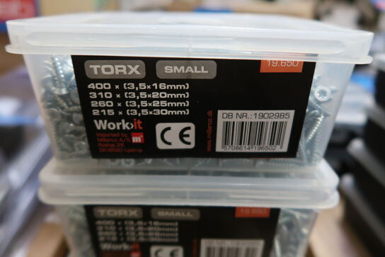 4 pk. Work-it Skrueboks TORX Small til indendørs brug 1185 stk