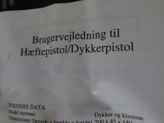 Hæftepistol/dykkerpistol