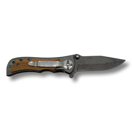 2 stk. Foldbar jagtkniv med damaskusmønster - 20 cm