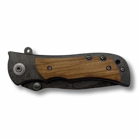 2 stk. Foldbar jagtkniv med damaskusmønster - 20 cm