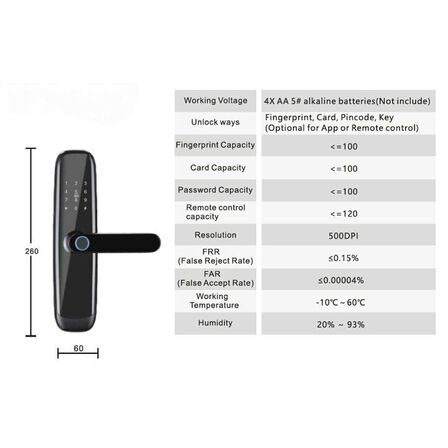 2 stk. Smart Lock Fortress ZC08