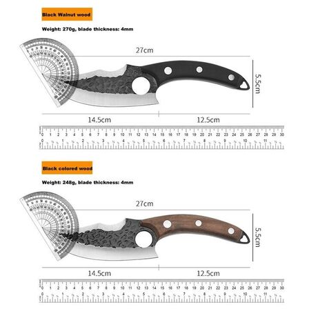 2 stk. Ergonomisk japansk urtekniv – Ergonomisk japansk urtekniv – valnøddeskaft