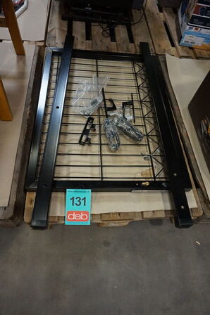 Låge for panelhegn med deko "X", 750 x 1000 mm inkl. stolper, sort