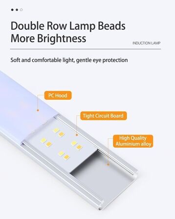4 stk. LED-sensorlys – 10 cm – Trådløs og genopladelig