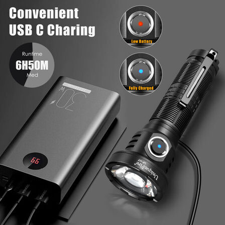 Lommelygte 2500 Lumen – EDC-model med 5 tilstande