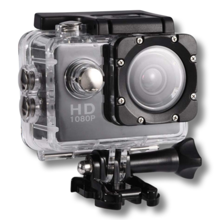 2 stk. Action Camera 1080P Vandtæt med tilbehør - sølv
