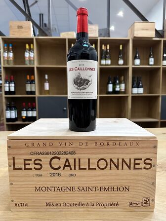 6 flasker Les Caillonnes Montagne Saint-Emilion i Trækasse