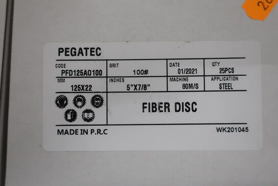 100 stk. fiberskiver 125x22 mm. K80 & K100