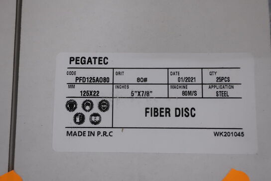 100 stk. fiberskiver 125x22 mm. K80 & K100