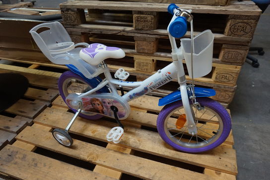 Pigecykel 14" Disney Frozen Hvid/Lilla