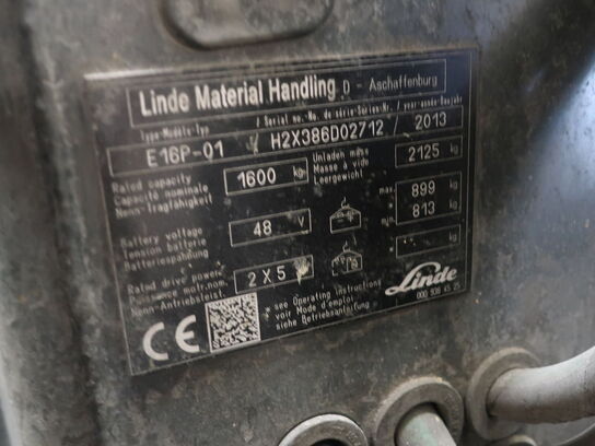 Forklift LINDE E16P-01 year 2013