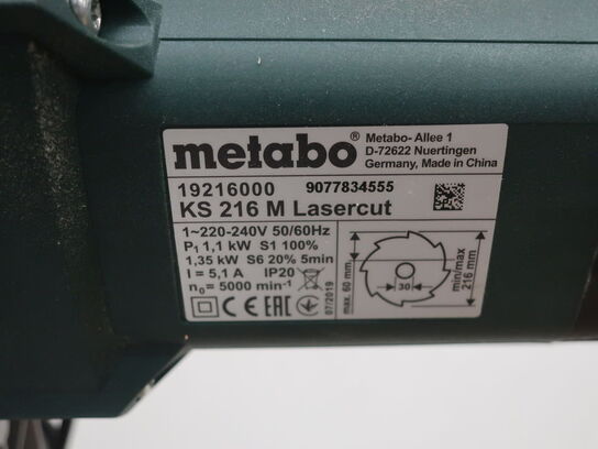 Miter saw METABO KS 216 M Lasercut