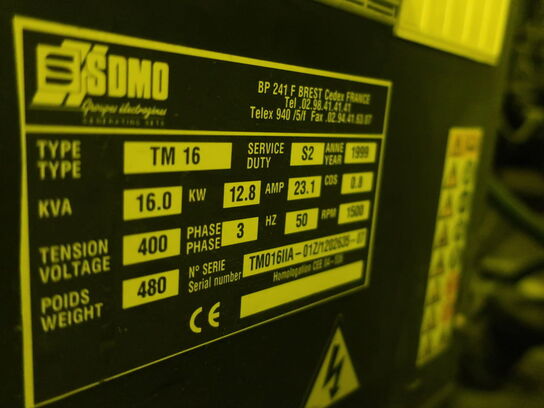 Generator SDMO TM 16 400V / 16 kVA / 12.8 kW