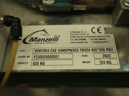 Vacuum lifter MANZELLI VENTOSA EXE VAM5PN/625