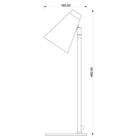 NJORD Bordlampe sort/krom med afbryder på ledning