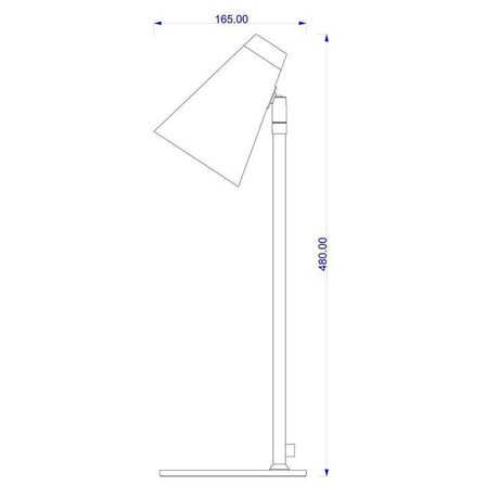 NJORD Bordlampe sort/messing med afbryder på ledning