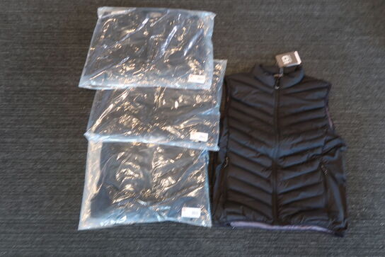 4 stk. Id Identity Bodywarmer Herre Sort - Str. S, L, XL & XXL 