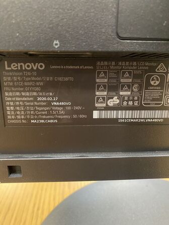 2 stk. Monitor 24¨ LENOVO