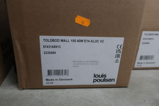 Væglampe LOUIS POULSEN Toldbod Wall 155 Aluc V2