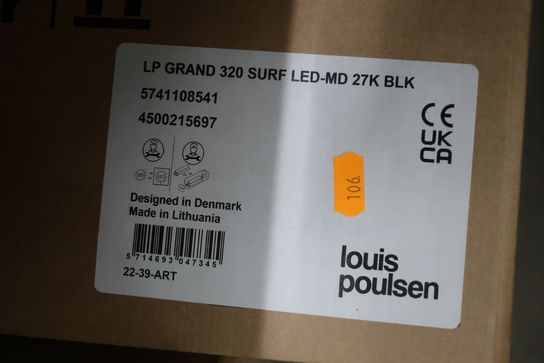 Væglampe LOUIS POULSEN LP Grand 320 Surf LED Black 