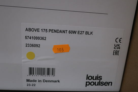 Pendel LOUIS POULSEN Above 60W 175 Black 