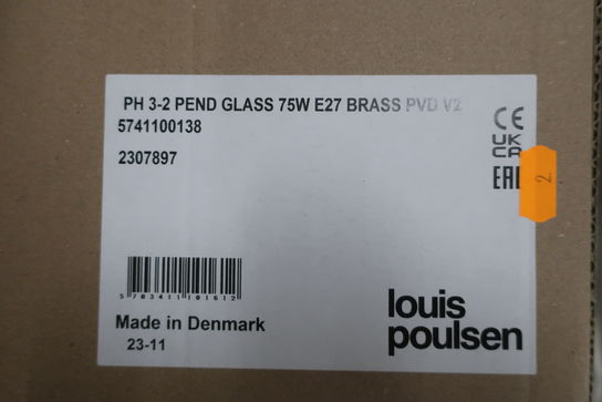 Pendel LOUIS POULSEN PH 3-2 Messing/Glas PVD V2