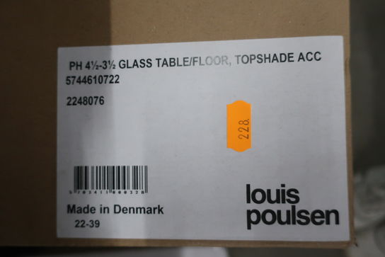 Glas til LOUIS POULSEN PH4,5-3,5 gulv-/bordlampe 