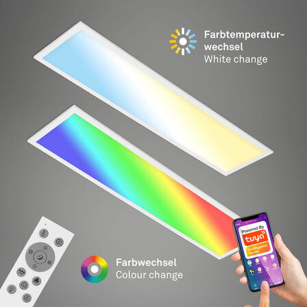 Briloner smart led rgb/cct wifi panel m. remote