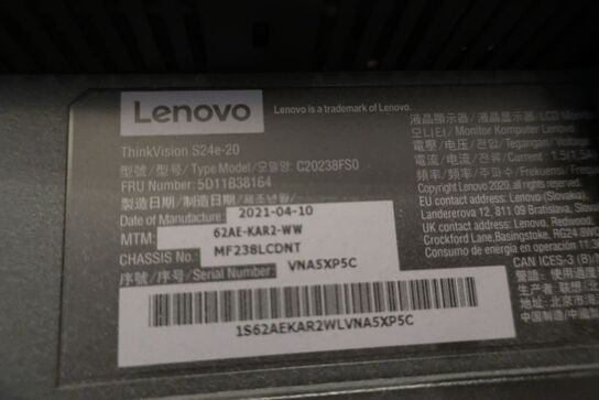 Computerskærm LENOVO S24e-20