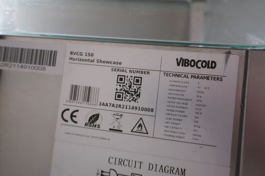 Kølevitrine VIBOCOLD BVCG 150