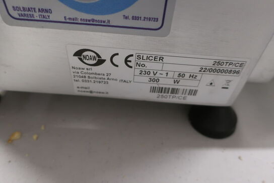 Pålægsskæremaskine NOAW Slicer 250TP/CE
