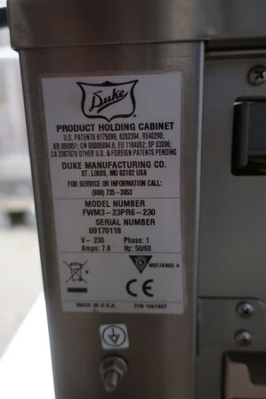 Varmeskab DUKE FWM3-23PR6-230