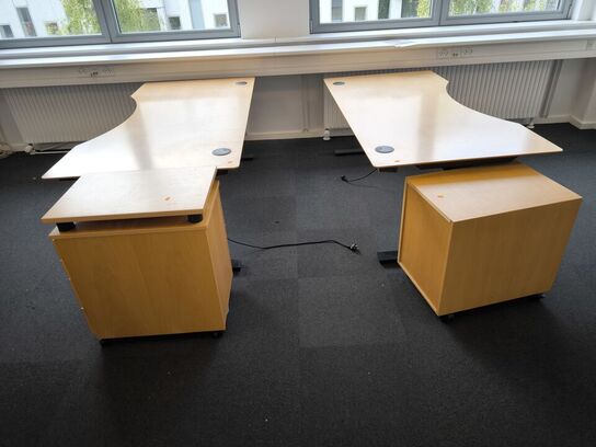 2 stk. el. hæve/sænke skriveborde
