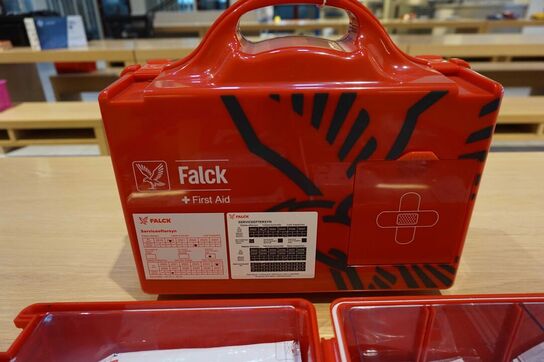 2 stk Falck First aid kit med vægophæng 