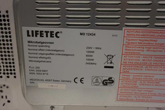 Lifetec MD12434 mikroovn fra fysiklokale 