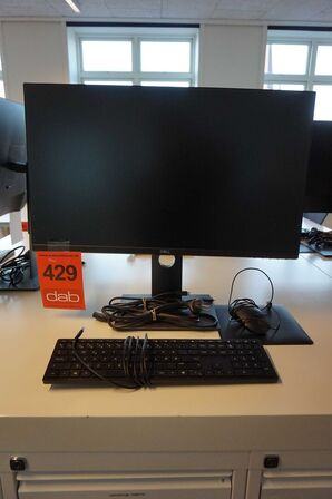 Dell 27" Pc Monitor med tastatur og mus 