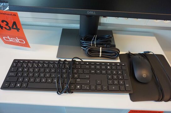 Dell 27" Pc Monitor med tastatur og mus 