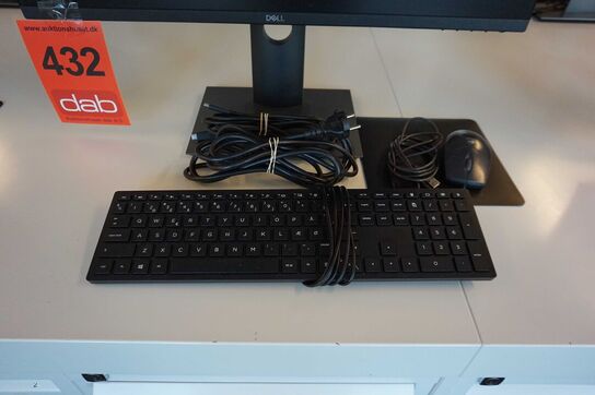 Dell 27" Pc Monitor med tastatur og mus 