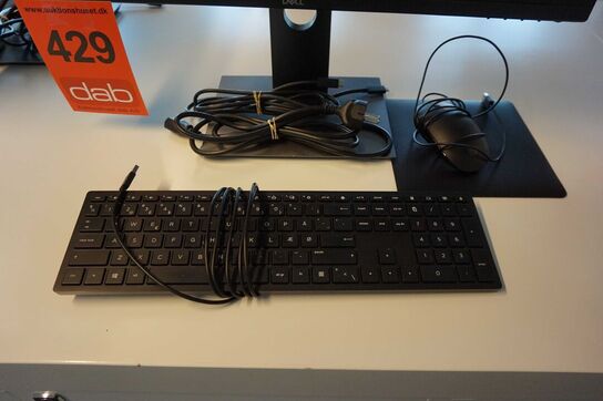 Dell 27" Pc Monitor med tastatur og mus 