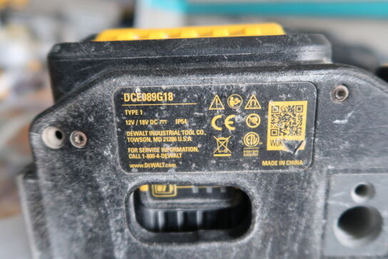 Akku-krydslinjelaser DEWALT DCE088G18