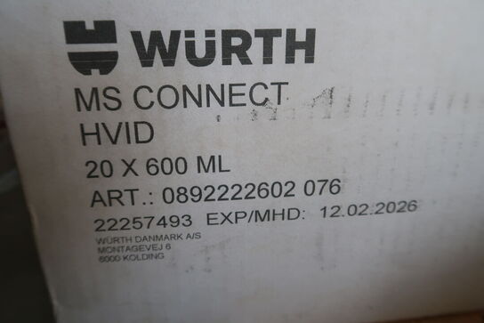 20 stk. Tætningsmasse WÜRTH MS Connect Hvid