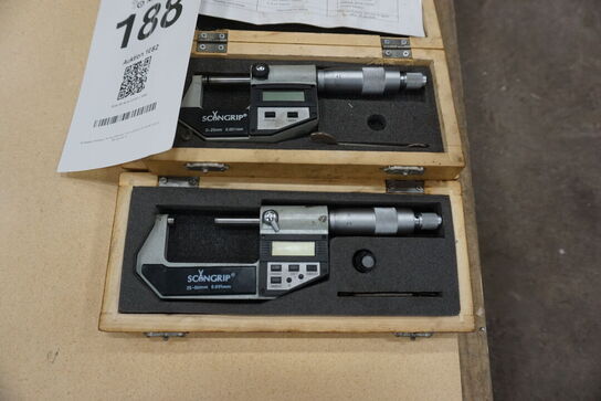 2 stk. indvendige mikrometer SCANGRIP