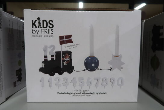 3 pk. Kids by Friis fødselsdagstog med planet og stjerne, jomfruen