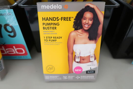 5 stk. Medela Hands-free pumping bustier sort - Str. L