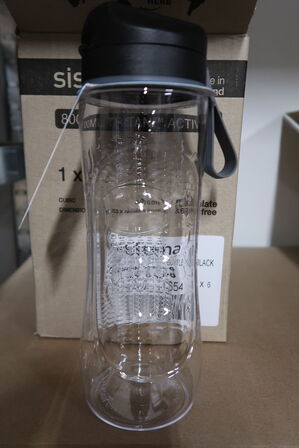 4 stk. Sistema Active drikkedunk sort 0,8 liter