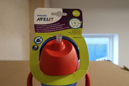 3 stk. Philips Avent Sugerørskopper - boy