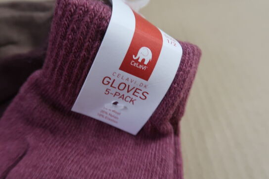 6 pk. CeLaVi Magic Handsker 5 pak - Mellow Mauve - Str. 1-2 år