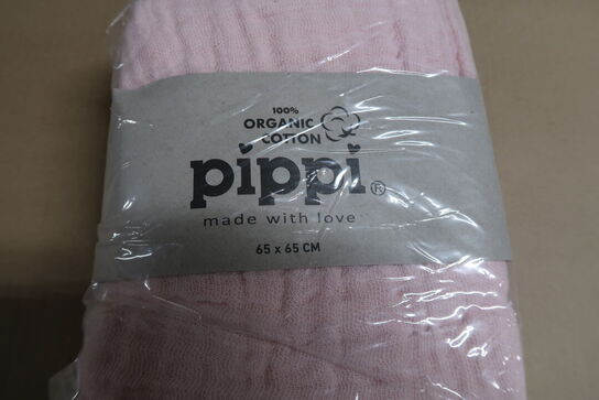 5 pk. Stofbleer i organic muslin fra Pippi - Shrinking Violet (4-pak)