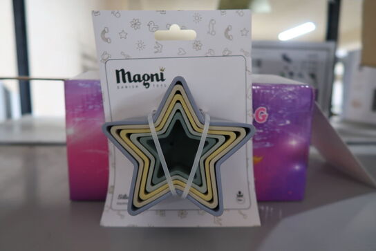 4 pk. Magni Stabel m stjernebokse, grøn/blå
