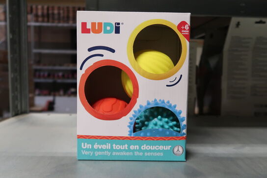 3 pk. Ludi sansebolde, grov struktur - 3 stk. i hver pakke 